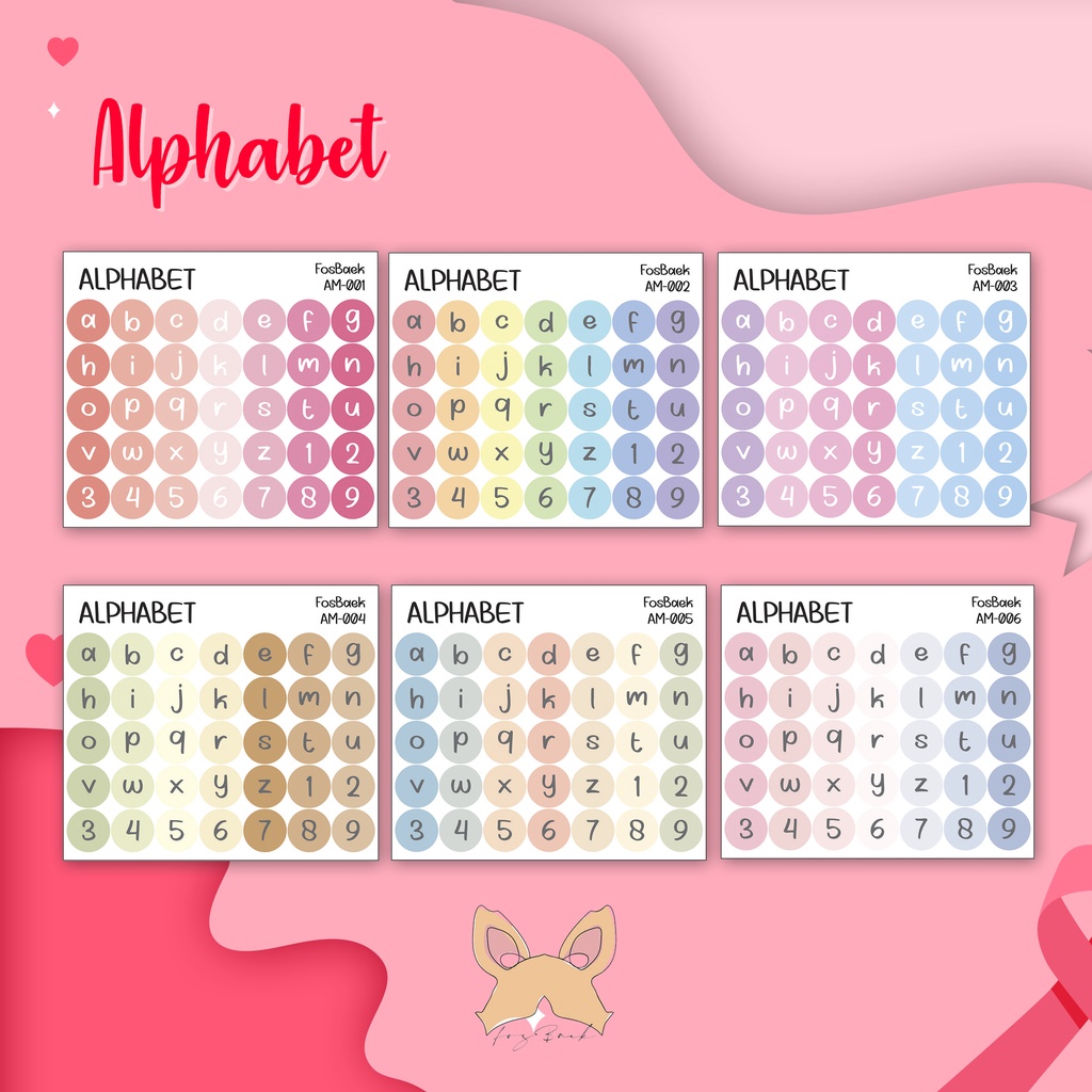 Deco Sticker Mini Round Alphabet  // Deco Sticker Journal Diary Planner Photocard