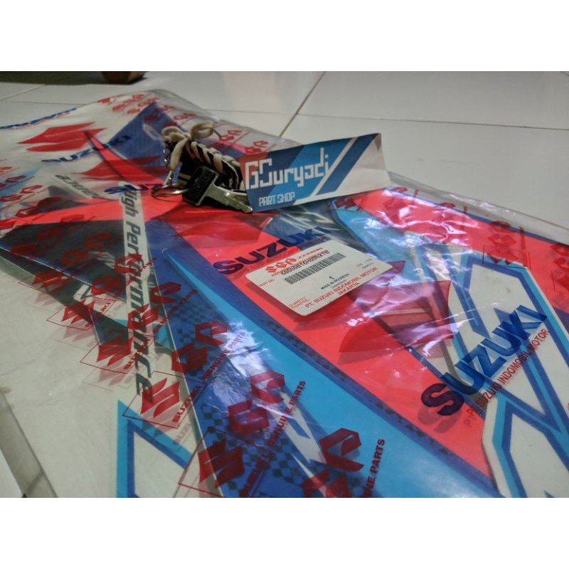 Striping shogun sp fl 125 biru putih