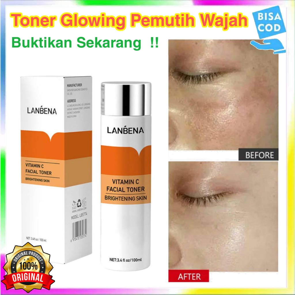 Toner Pemutih Wajah Glowing Toner Vitamin C Toner Penghilang Flek Hitam Toner Anti Aging Perawatan W