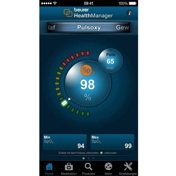 Beurer PO 60 - Pulse Oximeter Bluetooth - Alat Ukur Kadar Oksigen PO60