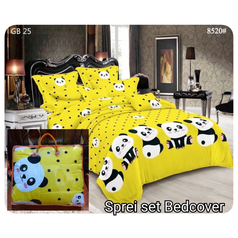 Sprei Set Bedcover Sarung Bantal Bedcover Homemade Ukuran 180x200