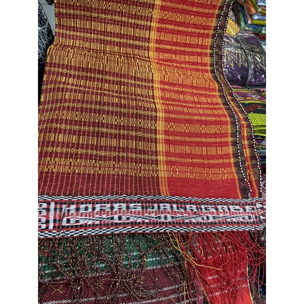 Ulos ragi Hotang Sirara benang Songket/ ulos Manogu / Ulos Tulang