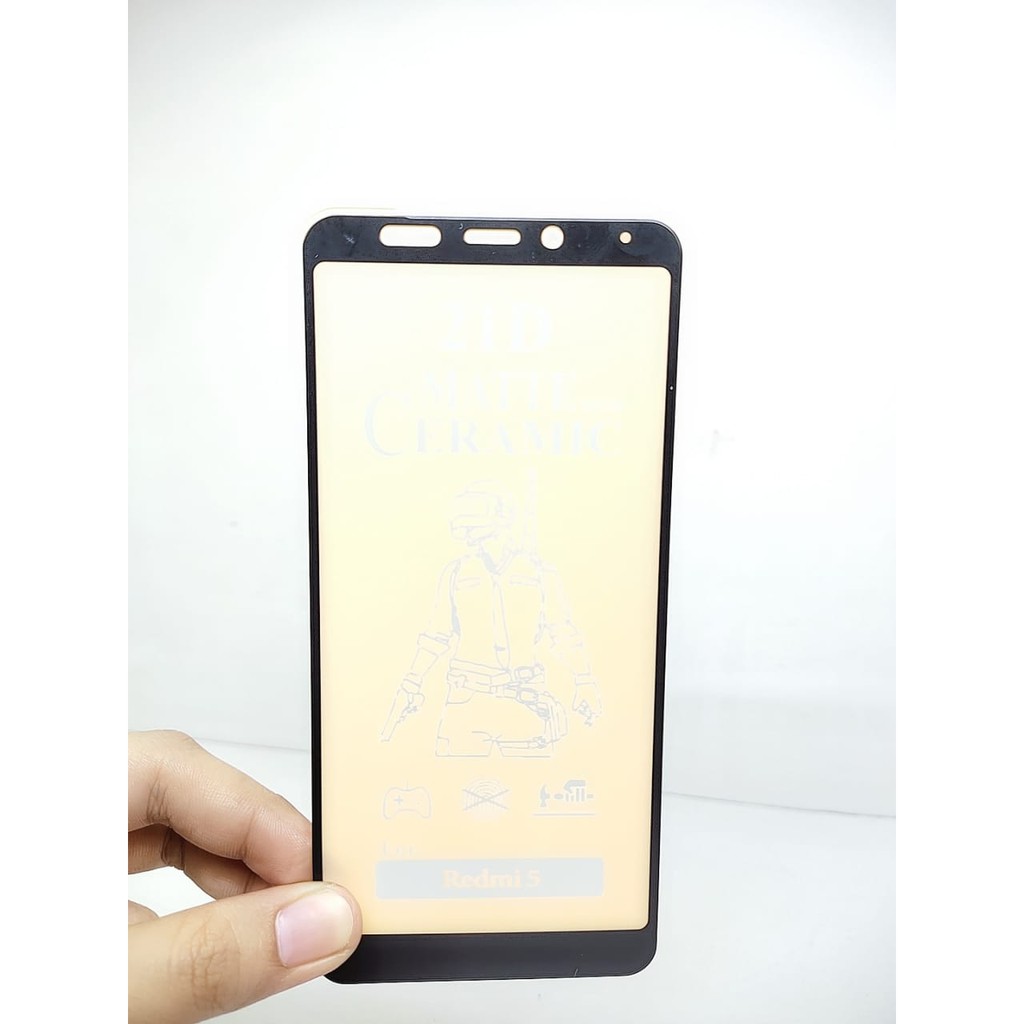 CMF Ceramic Matte Redmi 5 Redmi 5Plus Redmi Note 5 Full Screen Anti Gores Keramik Anti Minyak