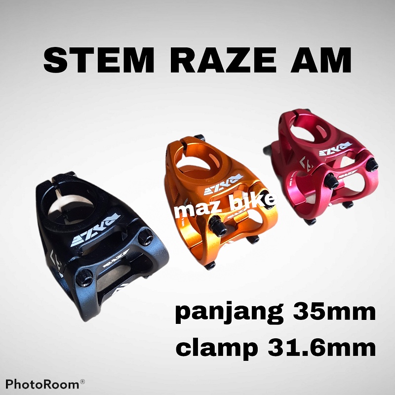 Stem Raze 35mm Enduro Raze AM Oversize Stem Pendek MTB