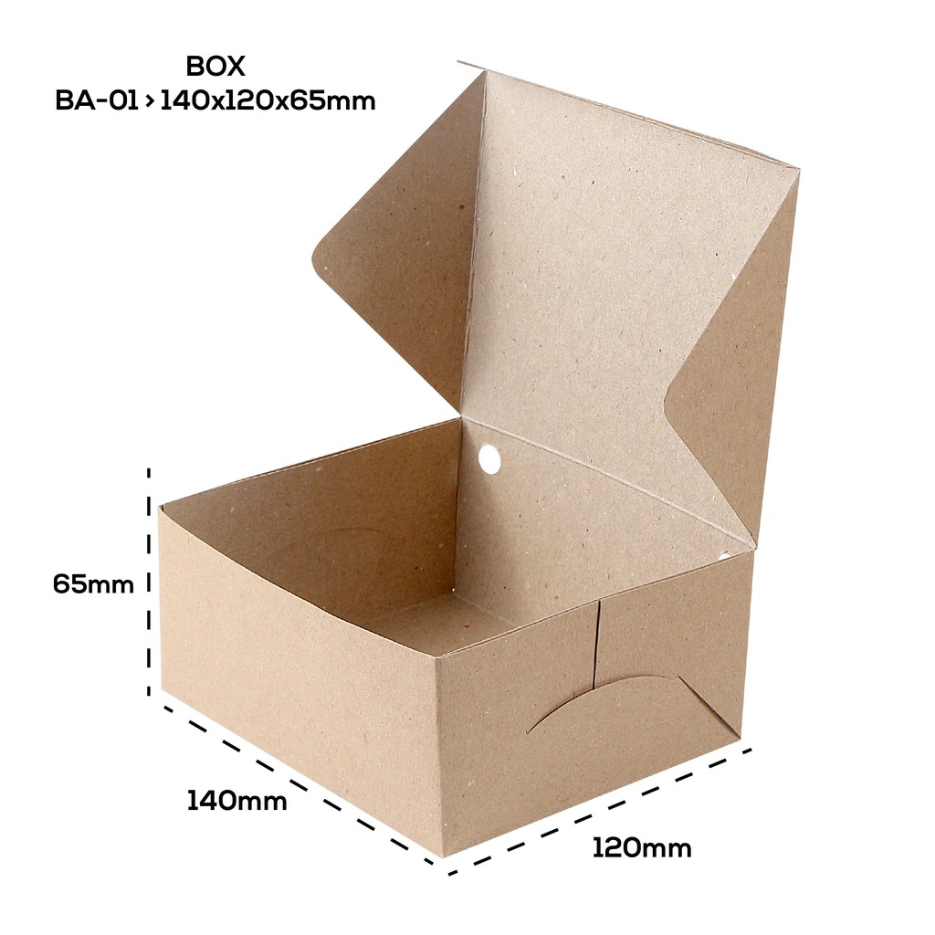 DUS KUE 12X14 KRAFT / KOTAK KARDUS KUE / DUS SNACK /SNACK BOX LAMINASI