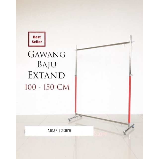 Gawang Baju Tarik 100cm &gt; 150cm Gantungan Baju Tarik / Gawangan