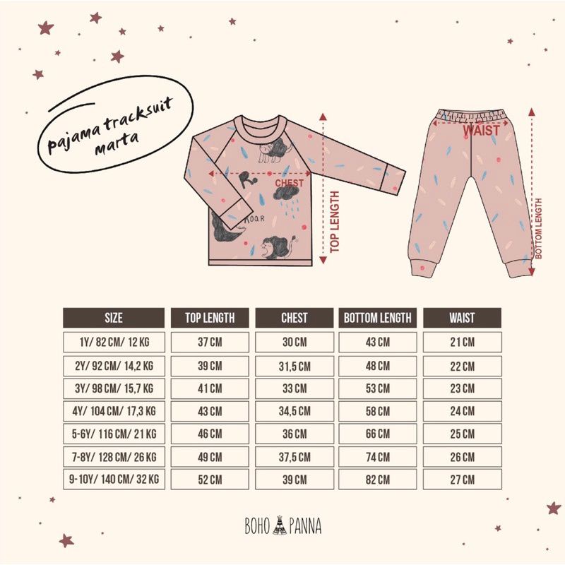 Baju Piyama / PAJAMA TRACKSUIT BOHOPANNA