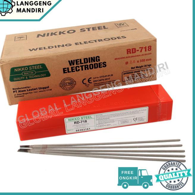 ✫ Kawat Las Nikko STEEL RD718 2.6mm (5KG)/ RD 718 2.6 MM STEEL ○