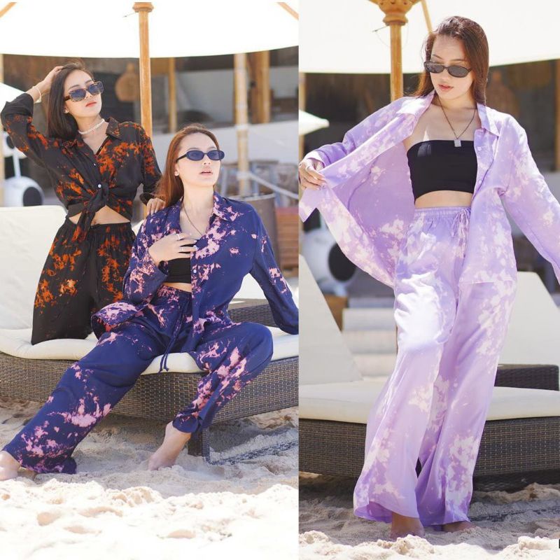 Setelan Tie Dye/Lengan Panjang
