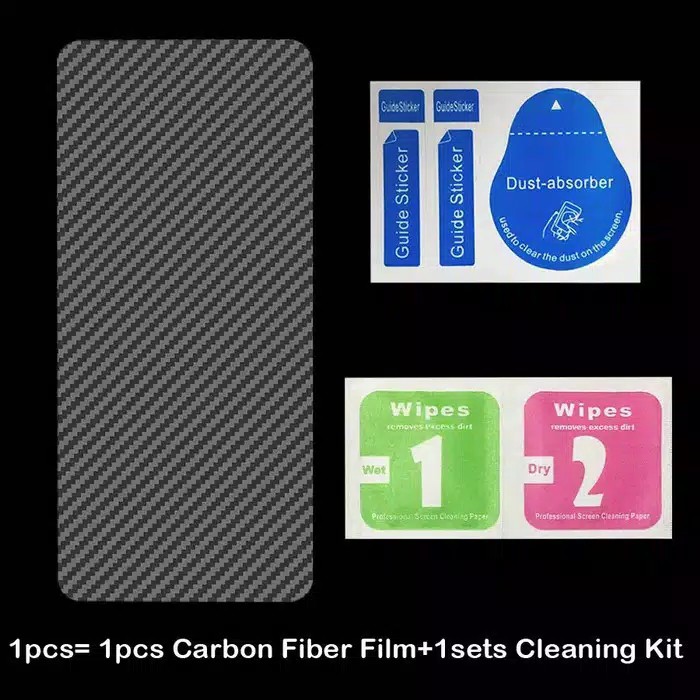 GarSkin Carbon Sticker Vivo S1 /S1 PRO Back Screen Protector Transparant