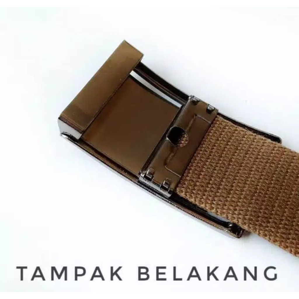 WF STORE-Ikat Pinggang Pria Kanvas Jepit Polos Sabuk Canvas