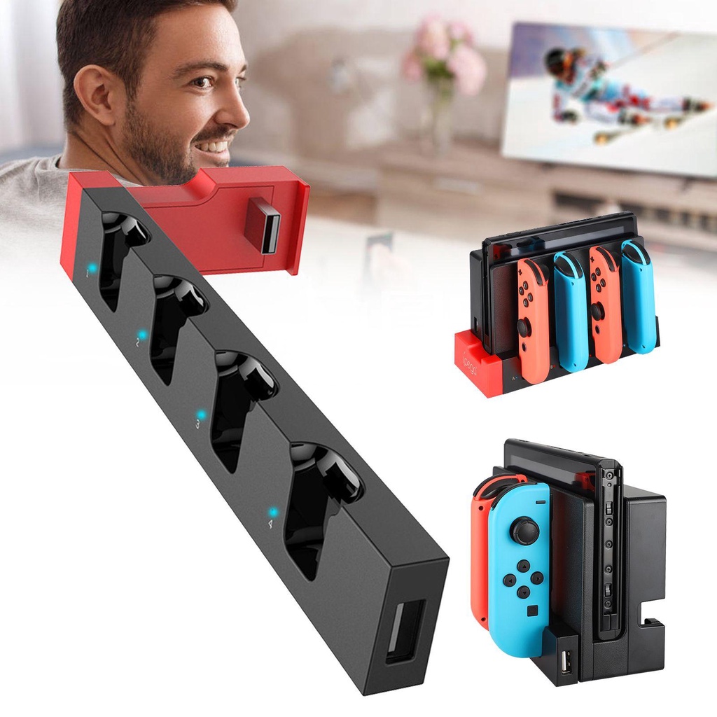 POPULAR Populer Untuk Nintendo Switch Joy-Con Aksesoris Games Home Charger Stand Untuk Nintendo Switch Joy-Con Pro