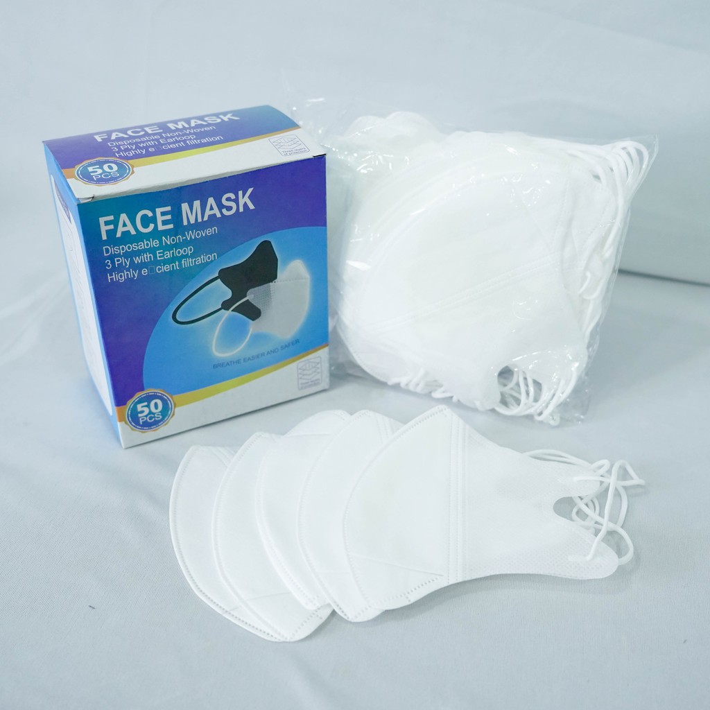 Masker Duckbill 3ply earloop disposable facemask Duck Bill /  DUCKBILL DEWASA Variasi Warna / Masker Tanpa Box