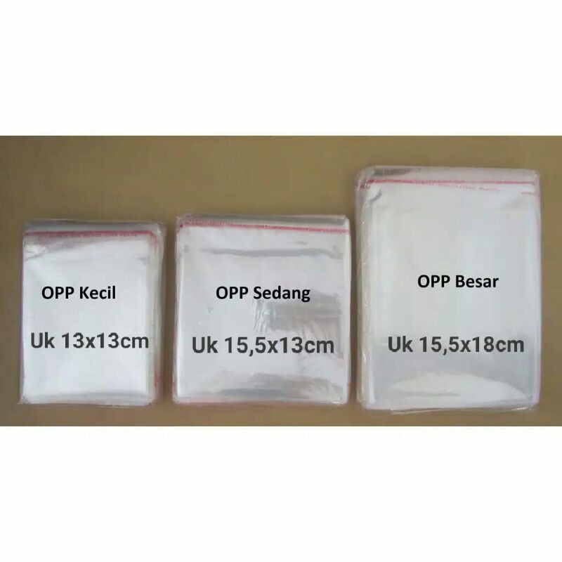 Plastik OPP / Plastik Undangan / Plastik Donat / Plastik Roti /Plastik Kue/VCD/CD isi 100lbr