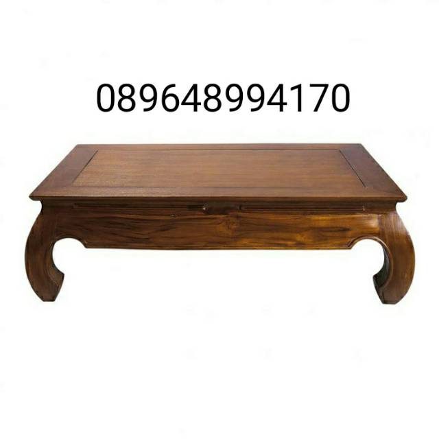 Meja tamu meja Ketapang kayu jati finishing