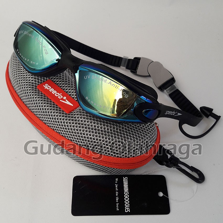 SPEEDO 866 BLACK Kacamata Renang Anti Fog UV Protection 