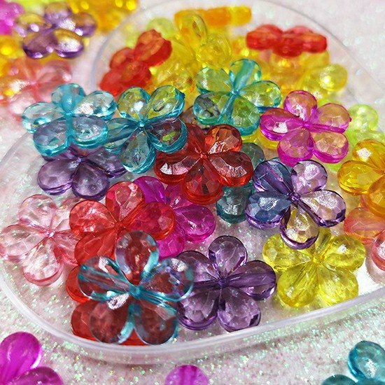 ISI 20PC MANIK MOTE BUNGA BENING BAHAN KERAJINAN TANGAN DIY CANTIK BERKUALITAS