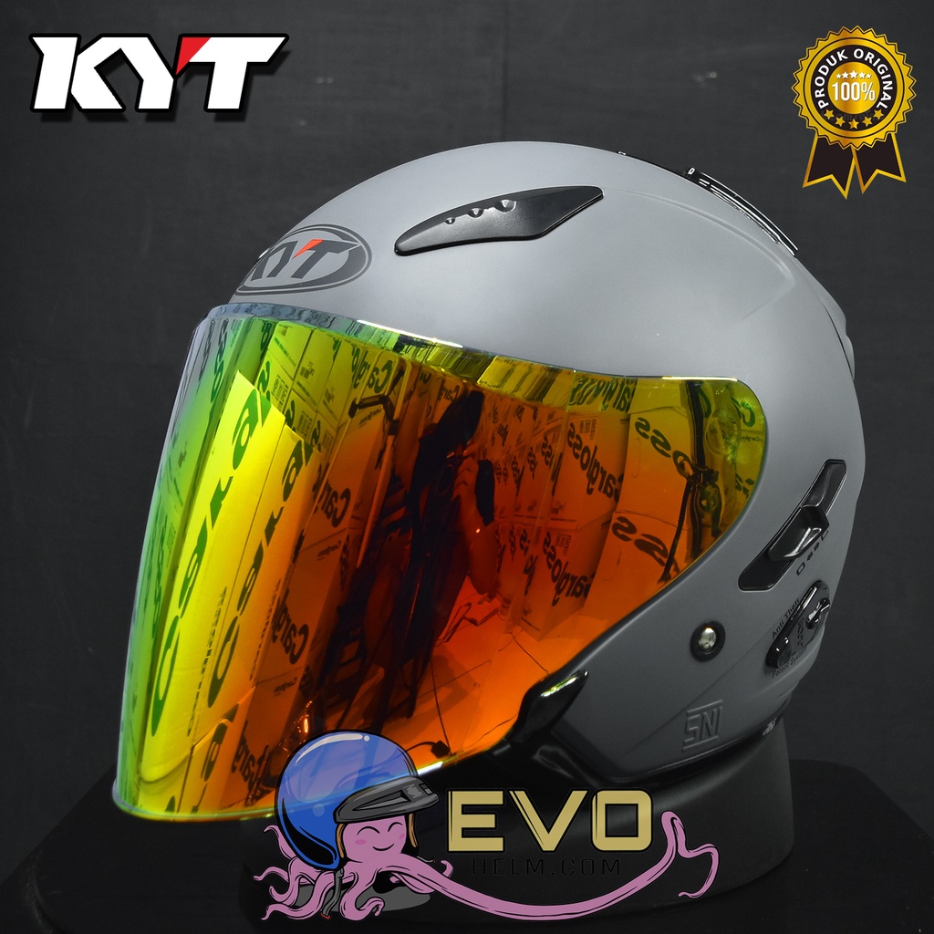 KYT GALAXY_SOLID BLACK METALIK (DOUBEL VISOR)