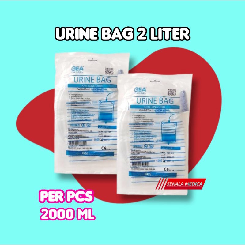 Jual Urine Bag Kantung Urin Kencing Liter T Valve Gea Satuan