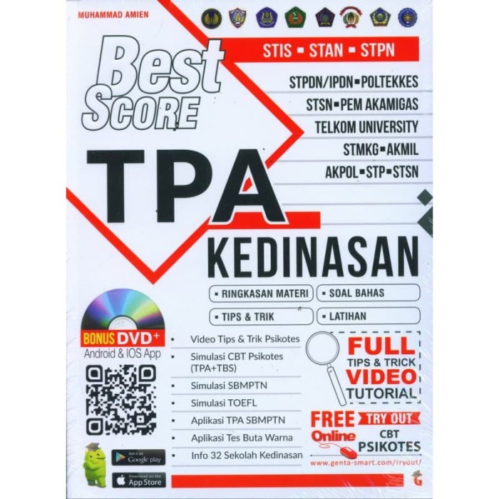 

TURUN HARGA Buku BEST SCORE TPA KEDINASAN oleh Muhammad Amien KPL220