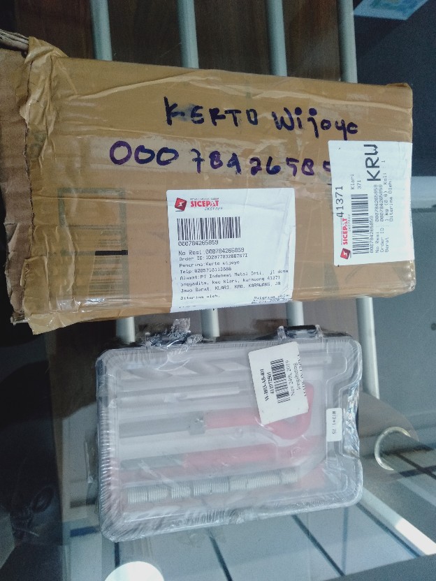 Alat Reparasi Drat. Repair Drat Slek. Dol. Recoil Set Isi. Tap. Bor N Handel. M12x1.75