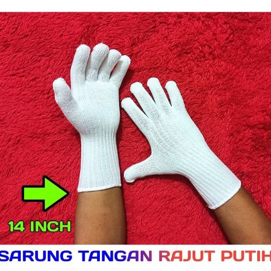 SARUNG TANGAN RAJUT PUTIH 3 UKURAN 3 PILIHAN