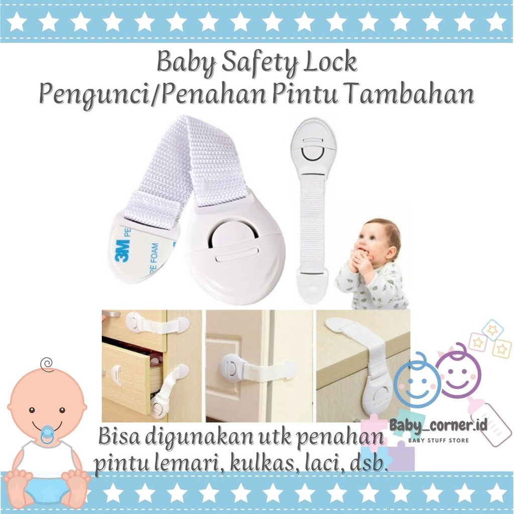 Pintu penahan pengunci furniture pengunci tambahan | baby safety lock | side buttton drawer lock