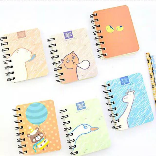 80 Lembar Notebook Notes Kartun Cute Untuk Catatan Kecil Gaya Korea