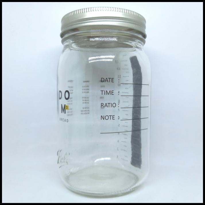 Toples Sourdough Starter Jar 32Oz (943Ml) - Tanpa Sourdough Starter