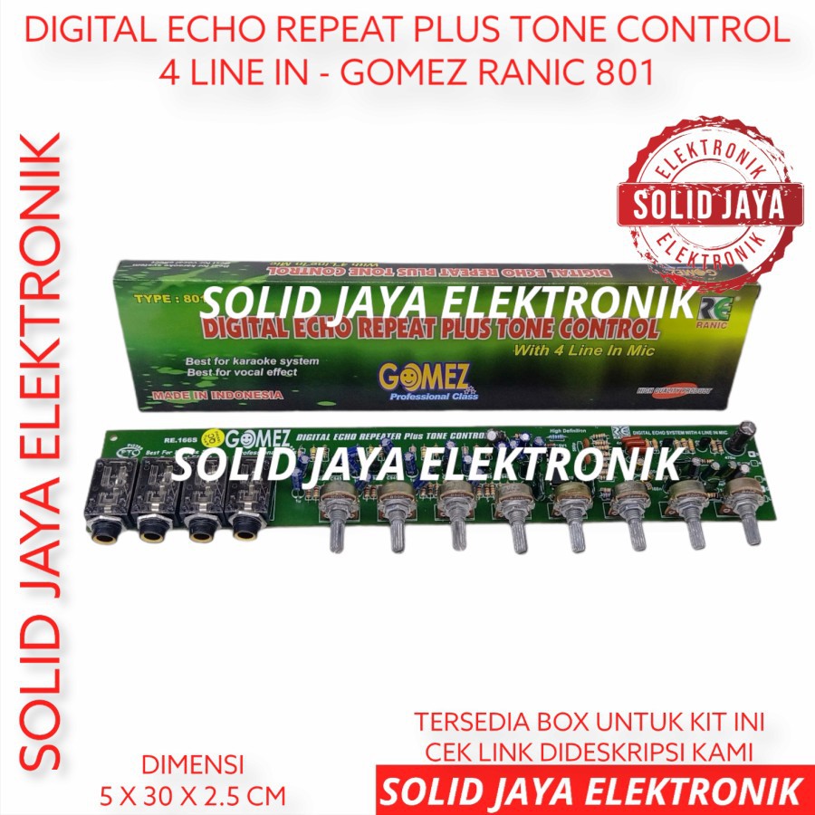 KIT DIGITAL ECHO REPEATER PLUS TONE CONTROL GOMEZ RANIC 801 - KIT ECHO REPEATER PLUS INPU MIC 4