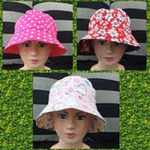 Topi Berkebun Balita Anak/Topi Pantai/Motif Bolak Balik***