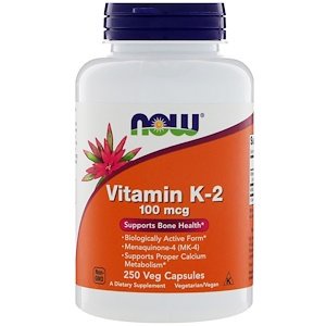 Now Foods Vitamin K2 100mg 250 VegCap Untuk Kesehatan Tulang ORI USA