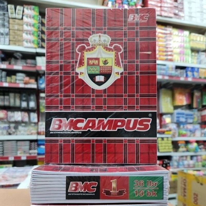 

Buku Tulis BMC 36 Lembar / Buku BM Campus 36 Lembar Boxy (1pak = 10buku)