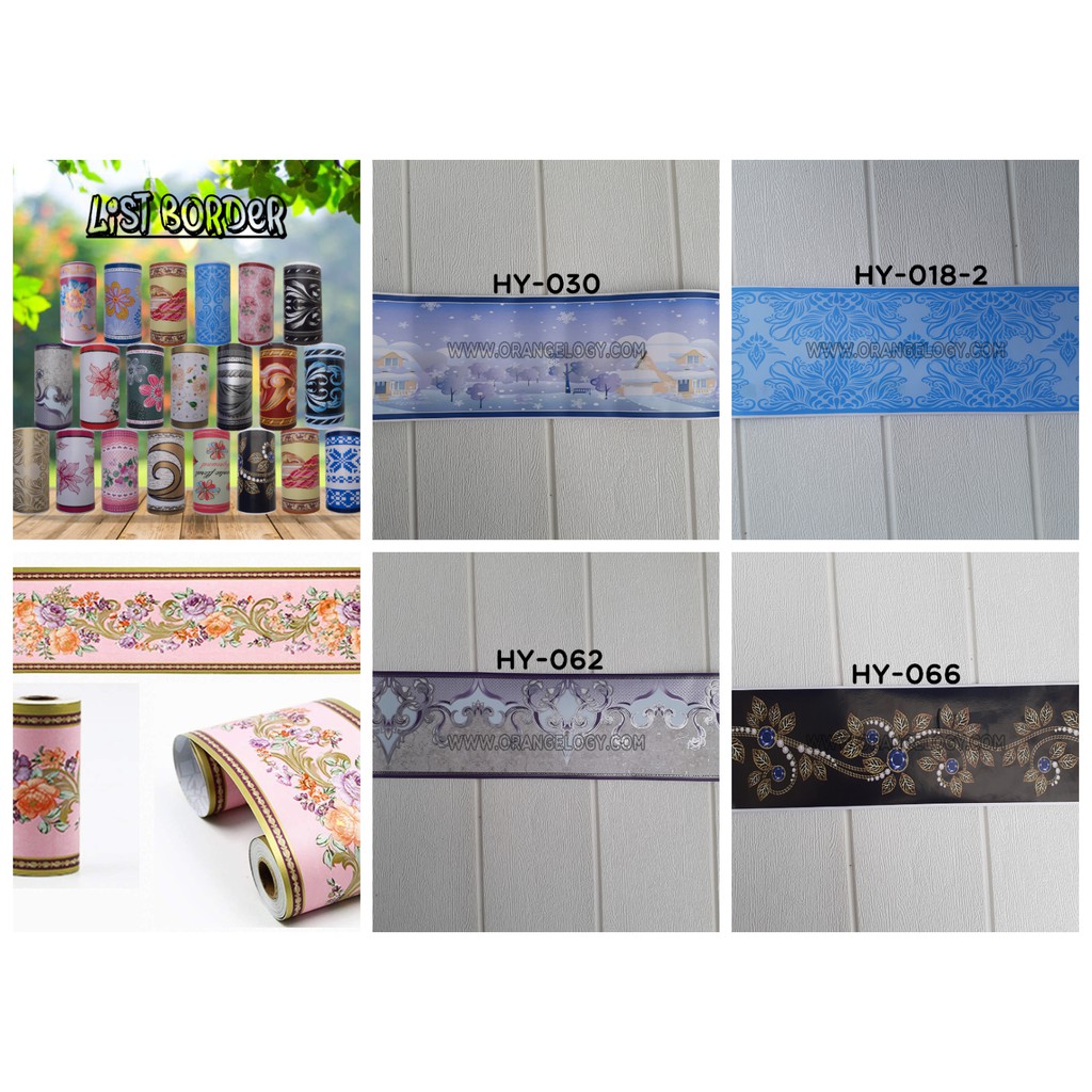 List Wallpaper List Wall Border Premium Stiker list border Tekstur Timbul 9Cm X 9M HomeLiving