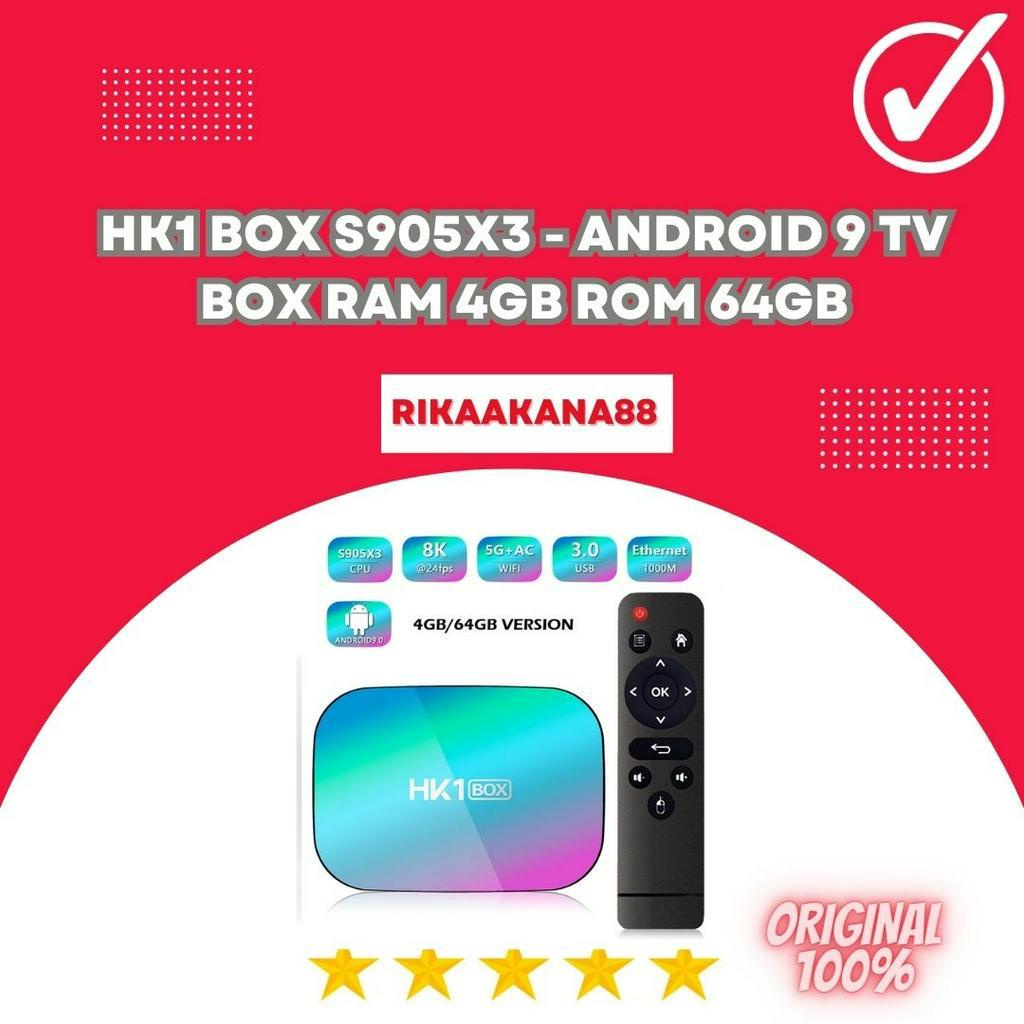 HK1 BOX S905X3 - Android 9 Smart Android TV Box 8K - RAM 4GB ROM 64GB