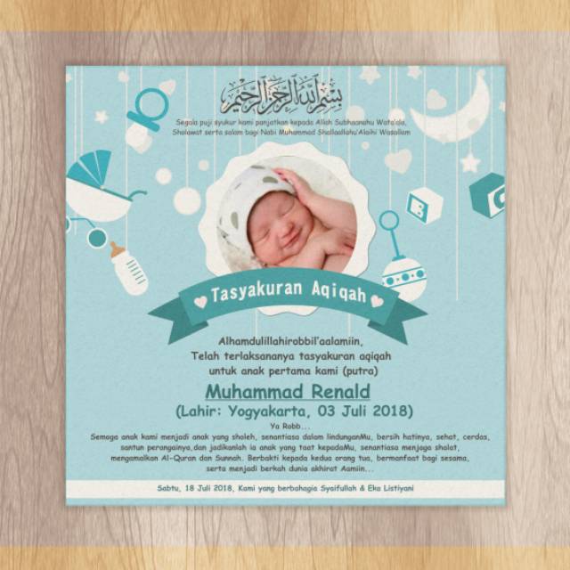 Selebaran Aqiqah/Kartun Ucapan Aqiqah | Shopee Indonesia