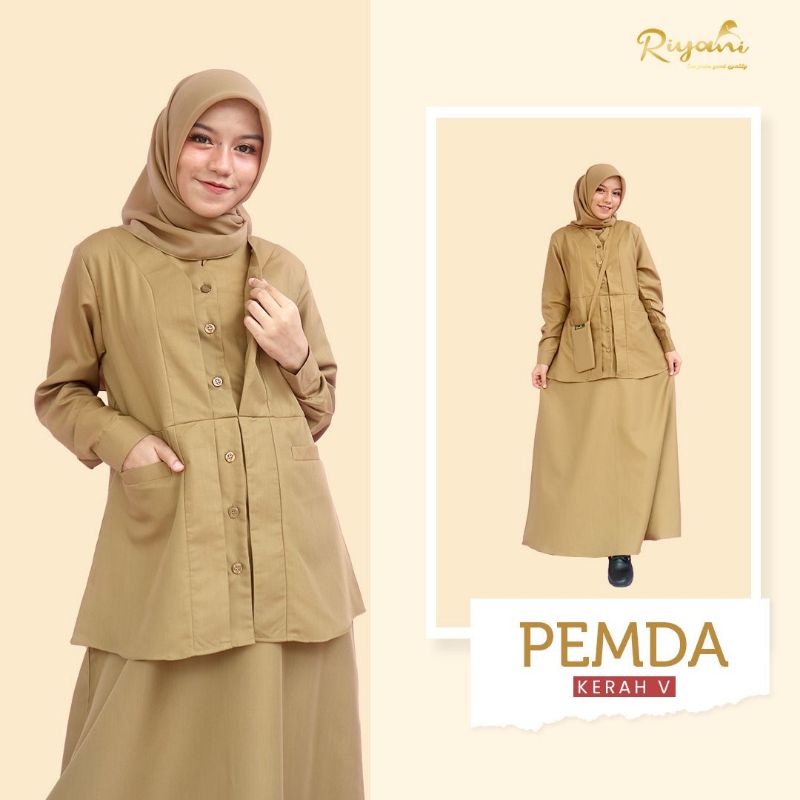 Gamis Pemda Kerah V by Riyani