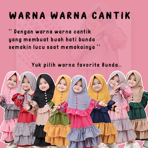 GAMIS ANAK EXCLUSIVE TOYOBO PREMIUM GRADE A - Hijau Botol