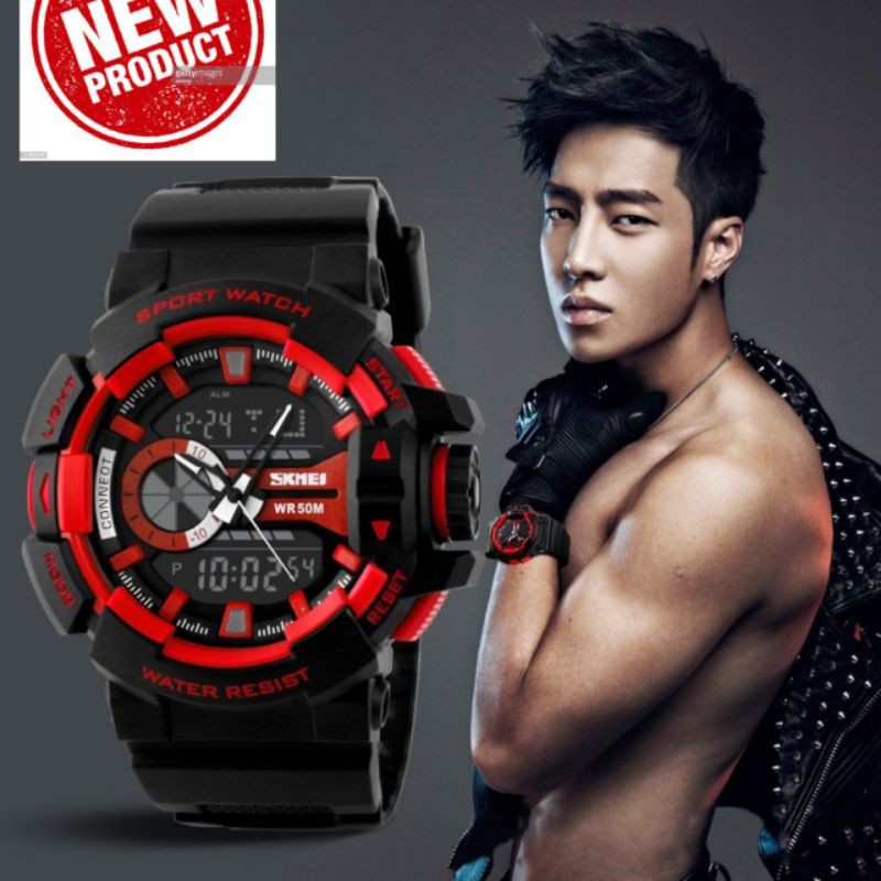 JAM TANGAN PRIA ORIGINAL SKMEI MESIN JEPANG#WATER RESISTANT#FREE BOX