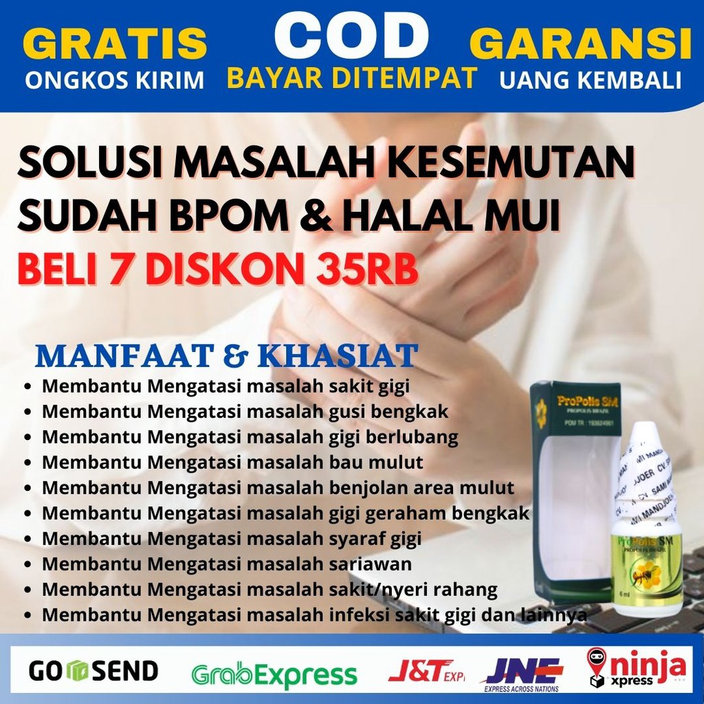 PROPOLIS SM Obat Sering Kesemutan Kaki dan Tangan Kesemutan Menahun Kebas Obat Singsireumeun