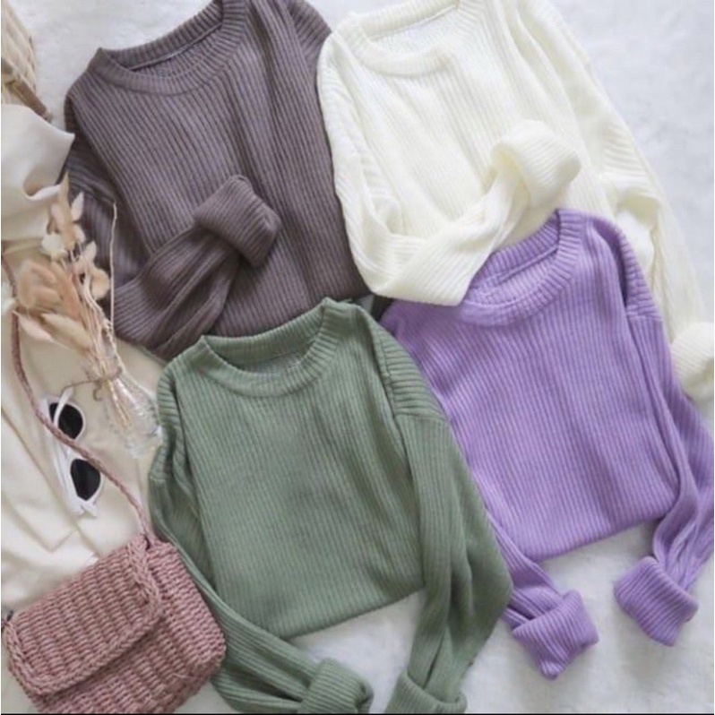 CLARISSA KNIT TOP / ATASAN RAJUT / ATASAN MURAH