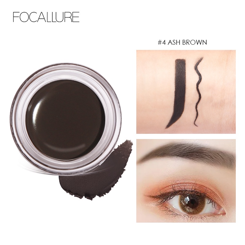 FOCALLURE Waterproof Eyebrow Cream Eyebrow Gel Eyeliner Pensil Alis Sikat Alis Tahan Air Tahan Lama Tahan Lama