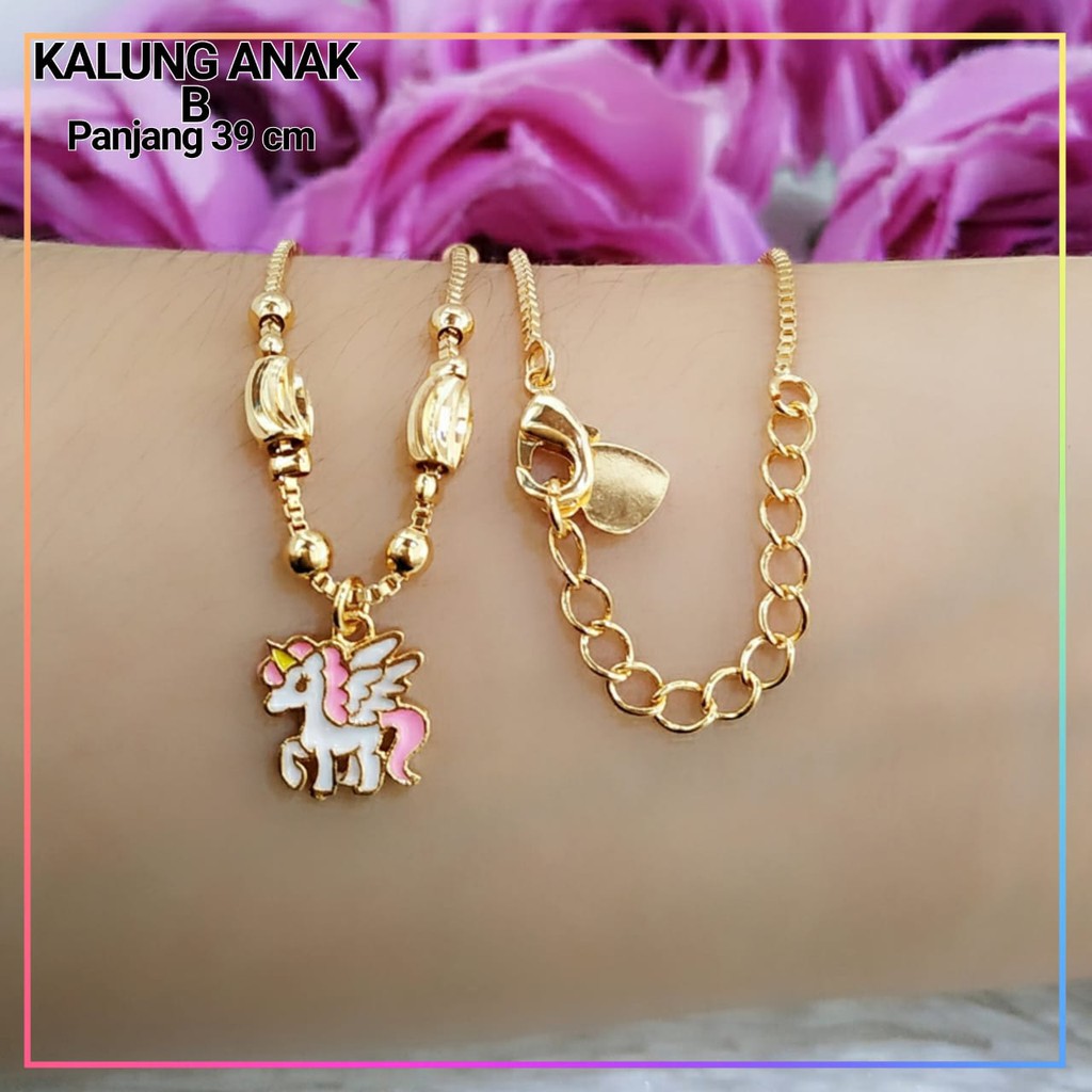 Kalung xuping kalung anak little pony lapis emas gold H114