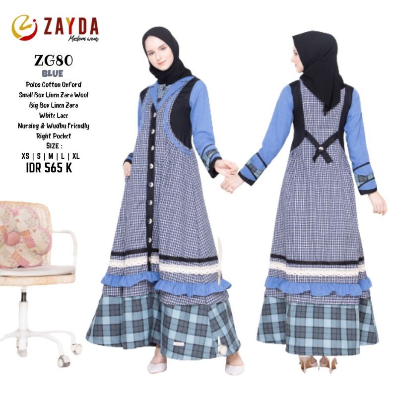 Zayda ZG80 Cream dan Blue/ COD