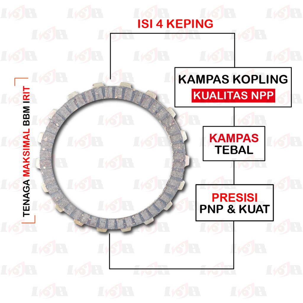 NPP Kampas Plat Kopling Karisma Supra X 125cc KPH Clutch 4 Lembar