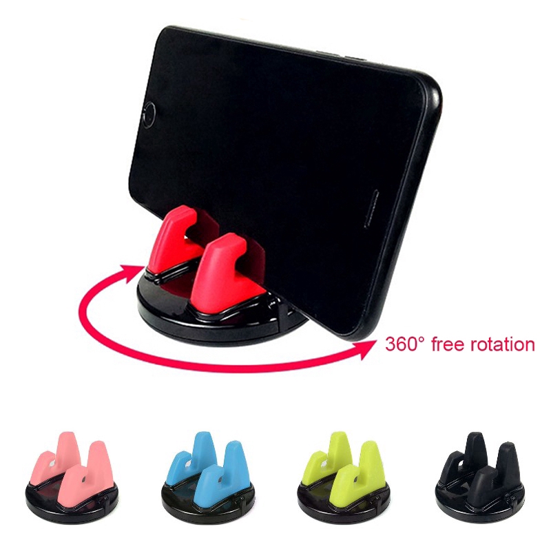 Universal Car Holder Rotatable Soft Silicone Anti Slip Mat Mobile Phone Mount Stands Bracket