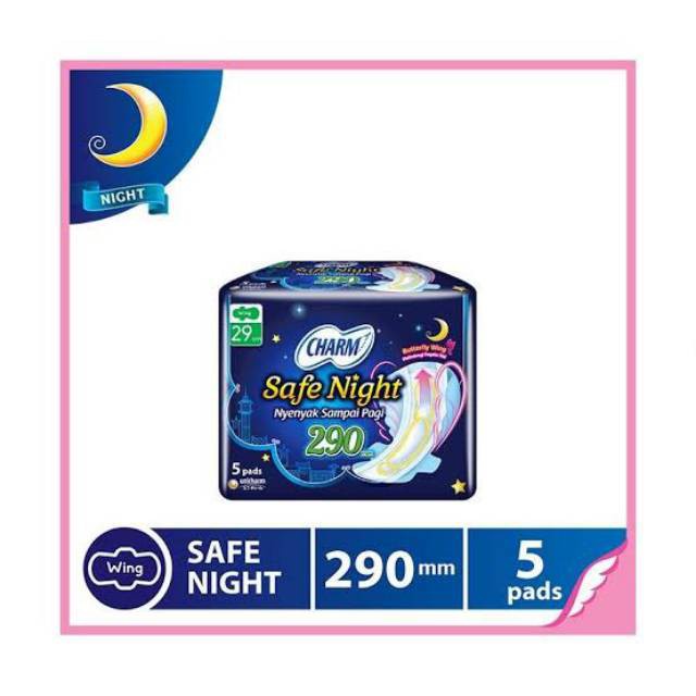 CHARM SAFE NIGHT ISI 5 29 CM PEMBALUT WANITA