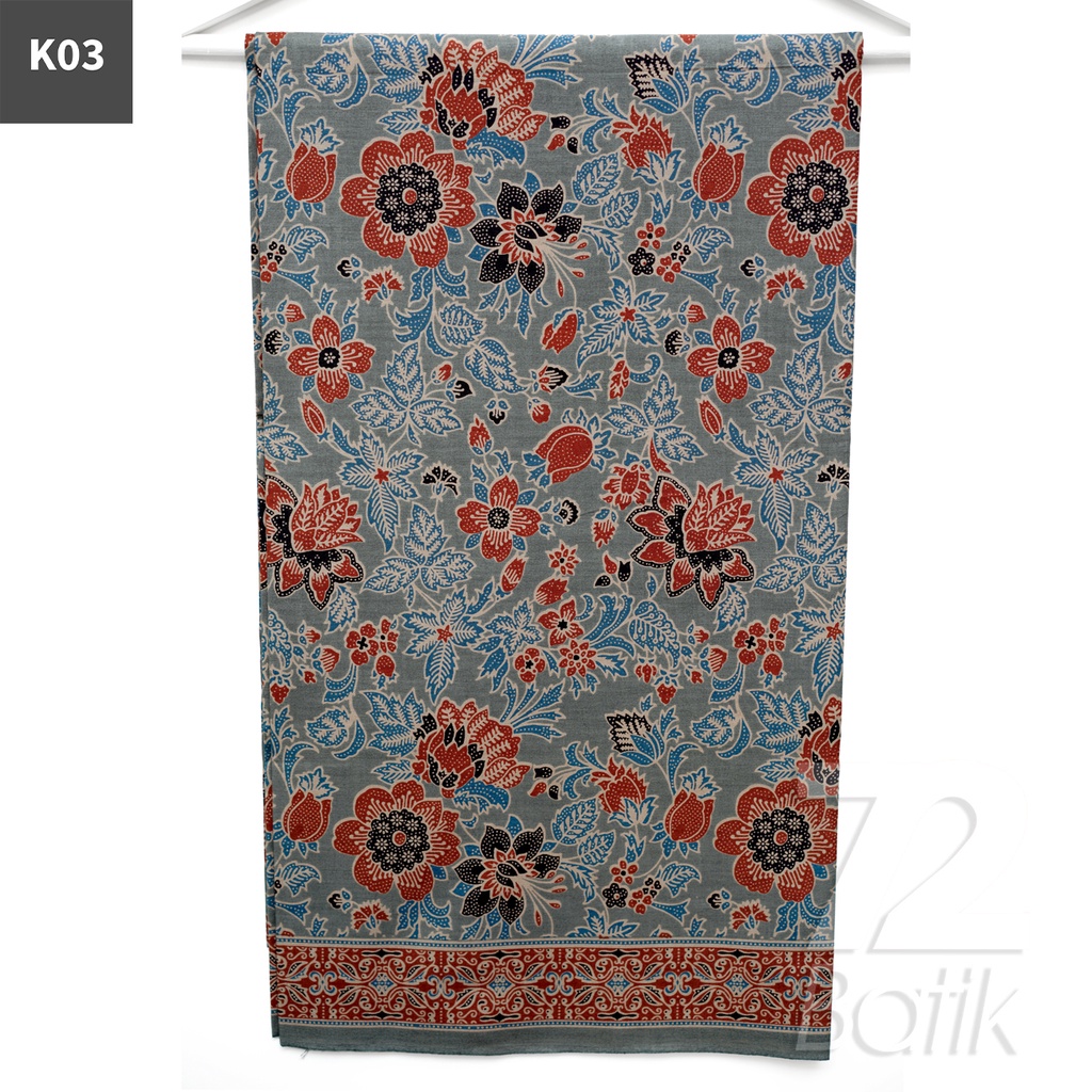 KAIN BATIK PREMIUM Bahan Katun Motif Kembang Warna Hitam 721155 Cap 72 Jarik Jarit Samping Kebat Panjang Batik Katun Modern Premium Bahan Seragam Batik Pernikahan Kantor Keluarga Murah Kamen Jadi Batik Bali Lembaran