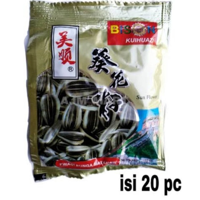 

Kuaci Bison 12 gram (1 pack isi 20 pcs)