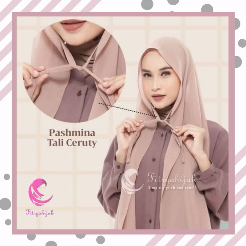 FH Pashmina Hijab Tali Instant Syarita Ceruty Baby Doll 180x75cm